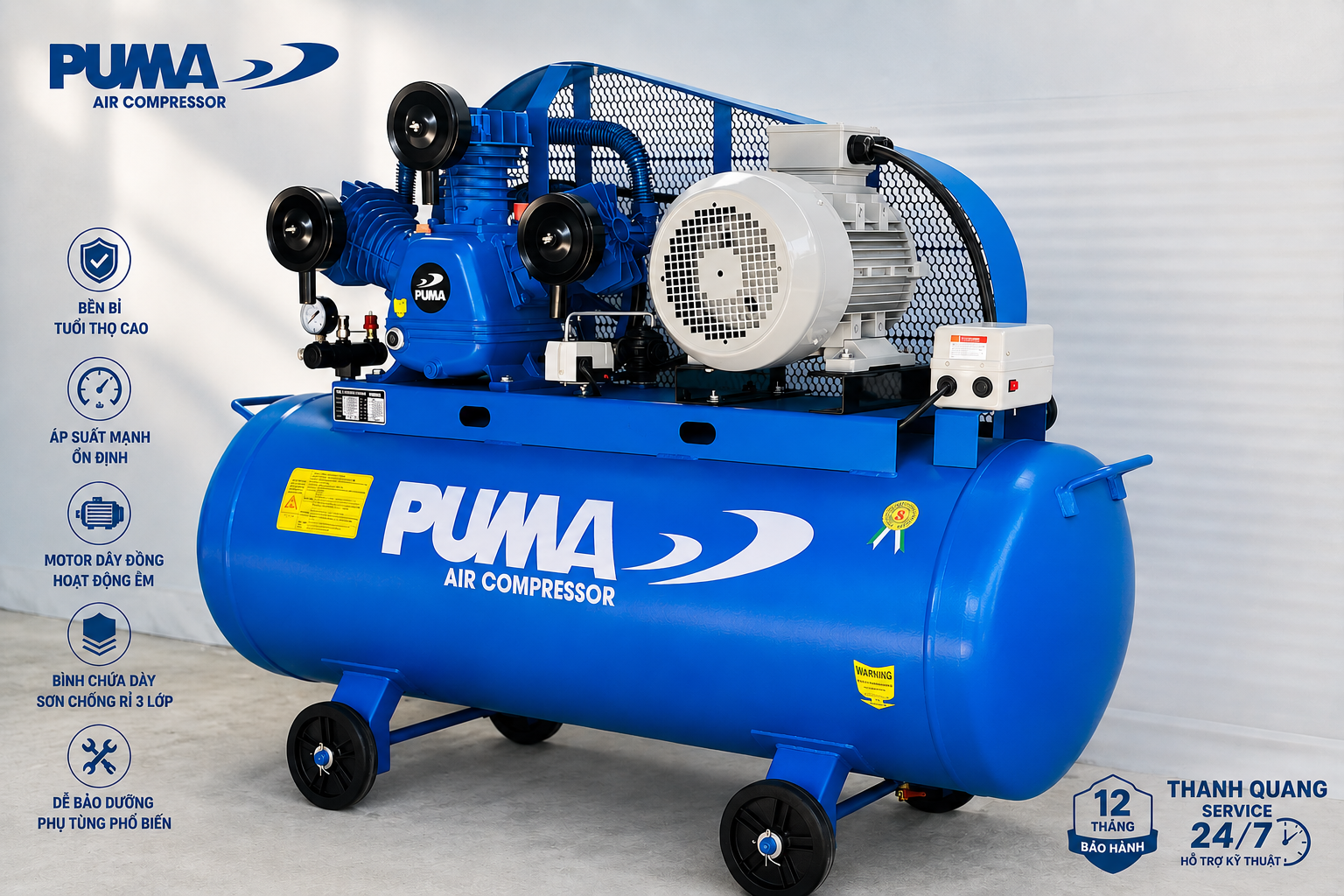 Máy nén khí PUMA có bền không? Đánh giá sau nhiều năm sử dụng