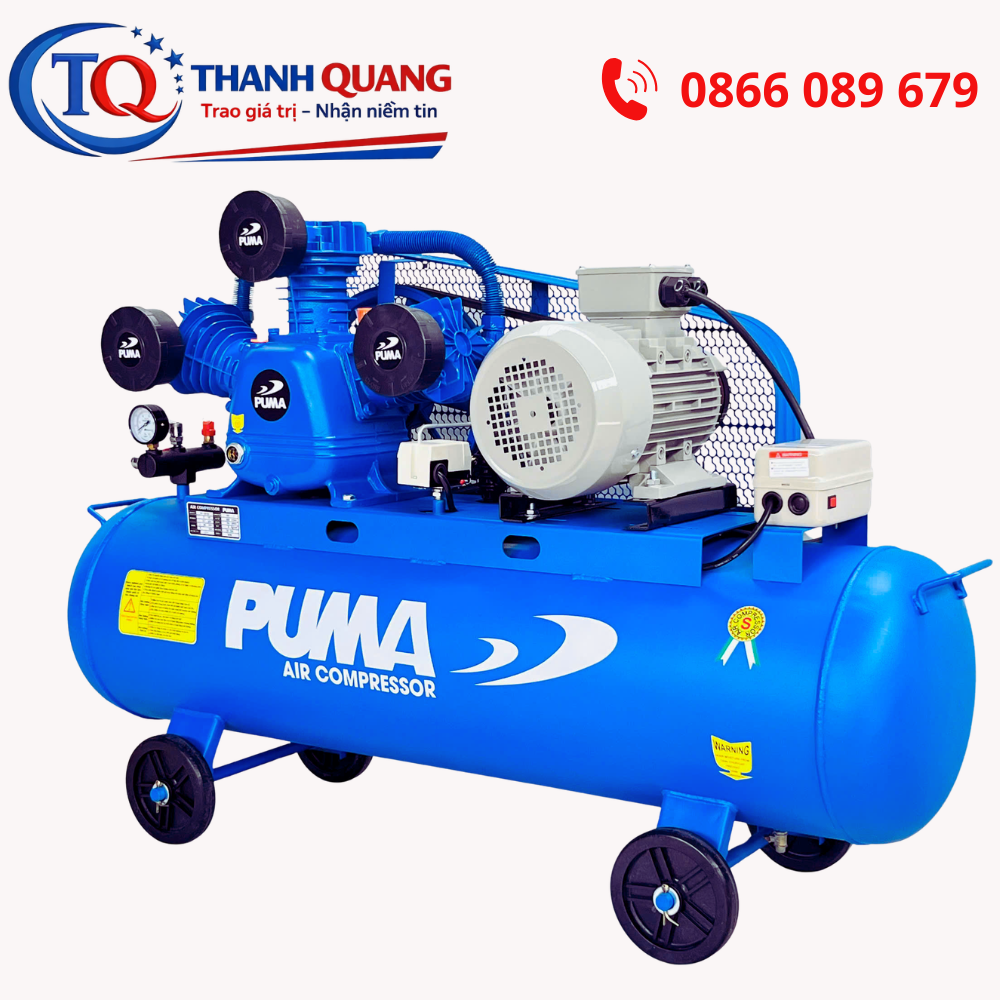 Máy nén khí PUMA 5HP 160L – Giải pháp khí nén mạnh mẽ cho xưởng sản xuất